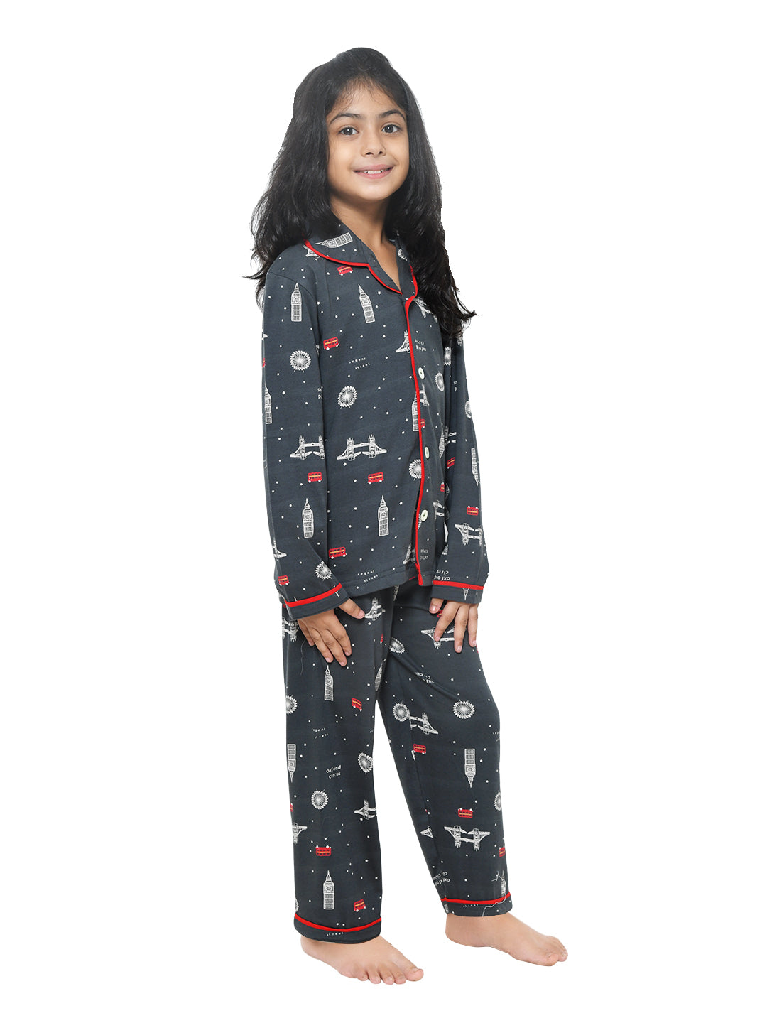 Comfortable 100% Cotton Kids Night Suit shirt and trouser - Cozy Nights for  Little Ones Wash and Wear fabric